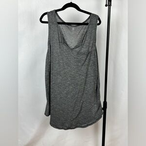 SO Heathered Gray Sleeveless V-Neck Tunic Tank